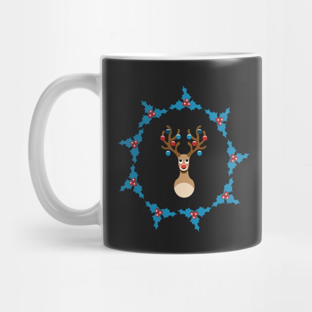 Cute Rudolph Reindeer Mistletoe by atomguy